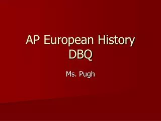 AP European History DBQ