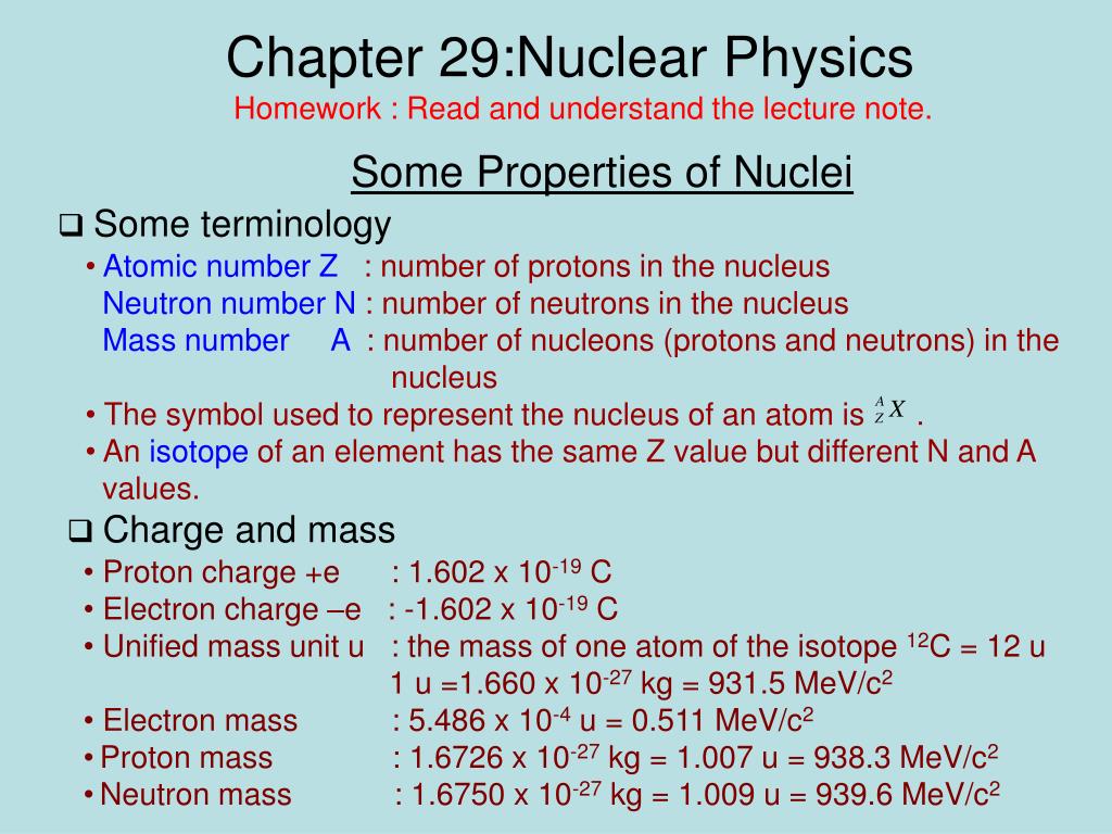 PPT - Chapter 29:Nuclear Physics PowerPoint Presentation, free download ...