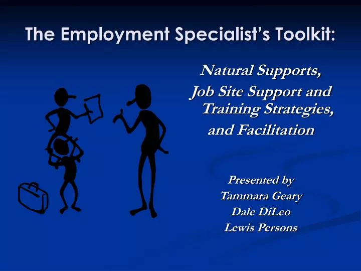 the employment specialist s toolkit