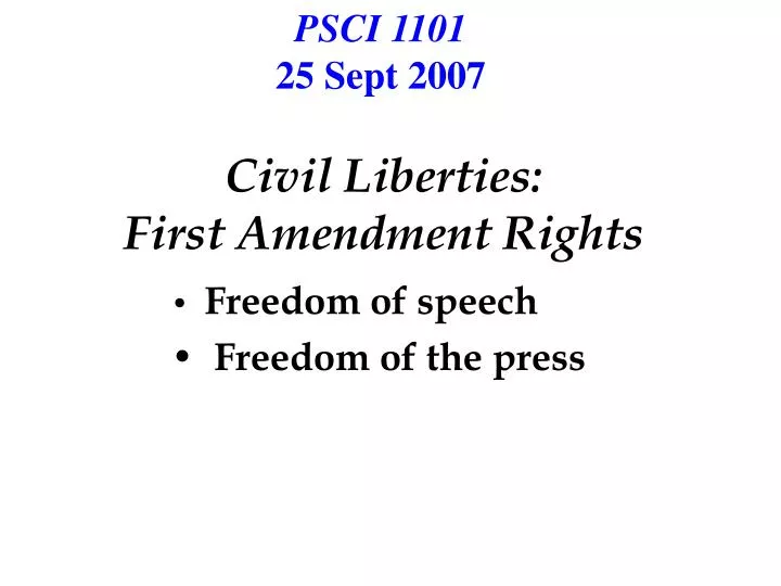 civil liberties first amendment rights