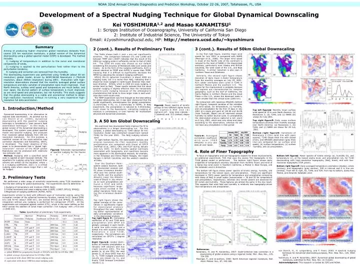 development of a spectral nudging technique for global dynamical downscaling
