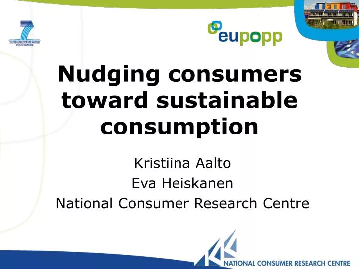 nudging consumers toward sustainable consumption