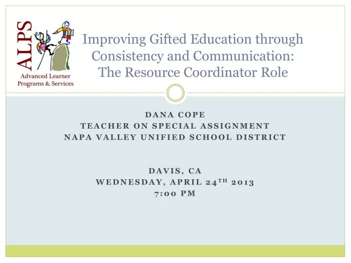 improving gifted education through consistency and communication the resource coordinator role