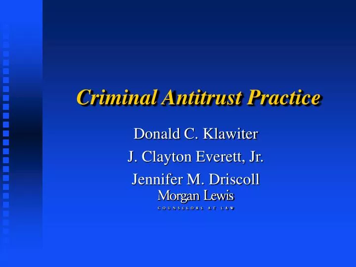 criminal antitrust practice