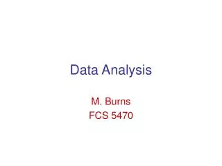 data analysis
