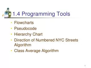 1.4 Programming Tools