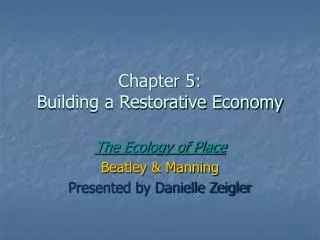 chapter 5 building a restorative economy