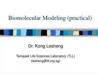 Biomolecular Modeling (practical)
