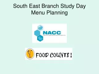 South East Branch Study Day Menu Planning