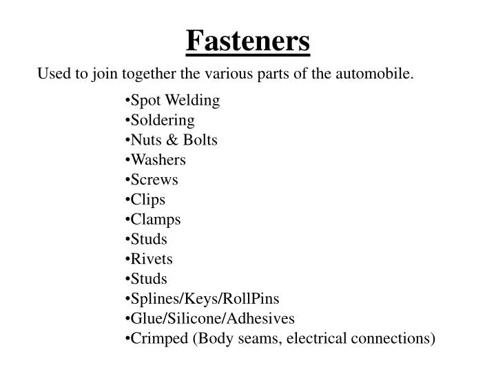 fasteners