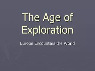 the age of exploration