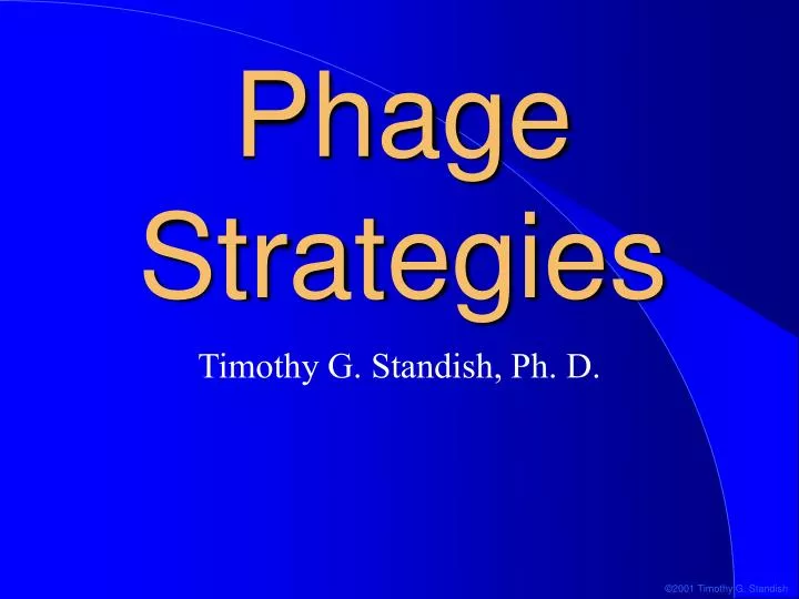 phage strategies