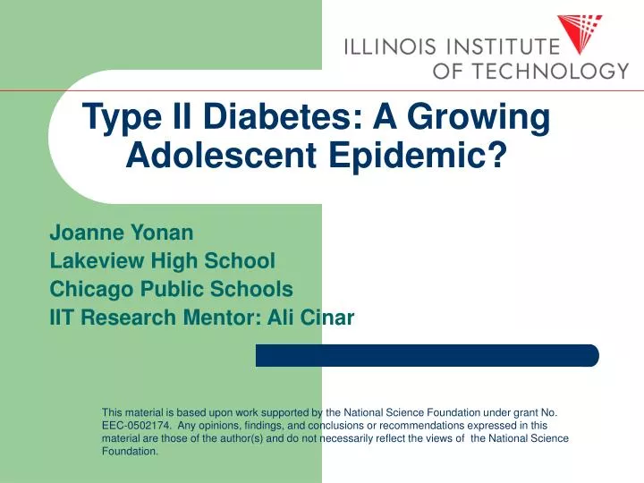 type ii diabetes a growing adolescent epidemic