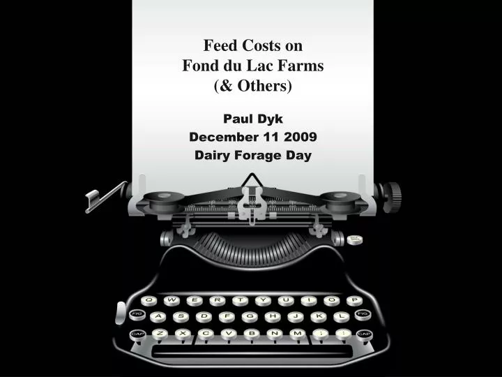 feed costs on fond du lac farms others