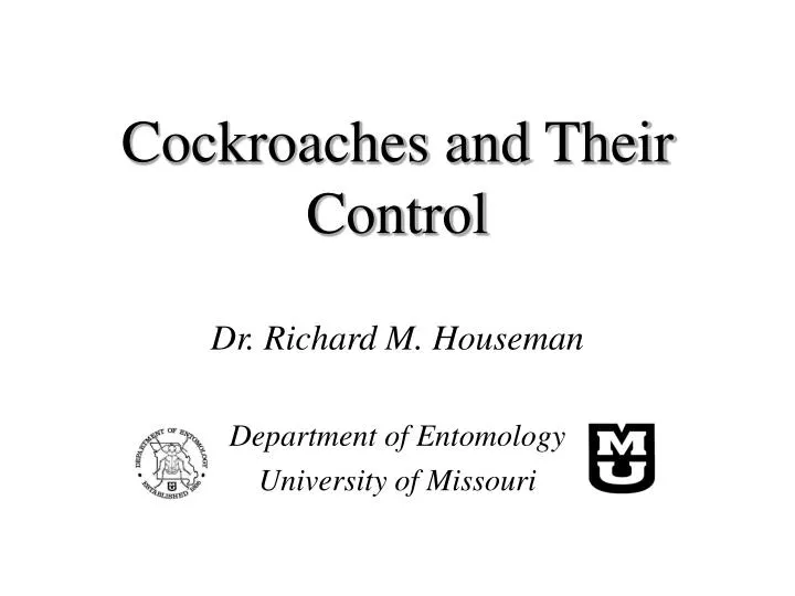 cockroaches and their control