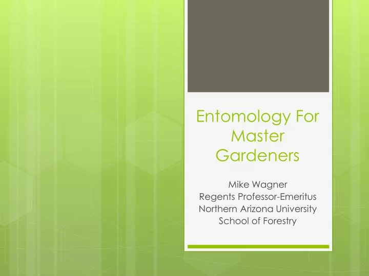entomology for master gardeners