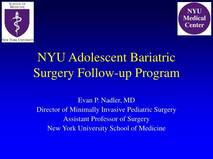nyu adolescent bariatric surgery follow up program
