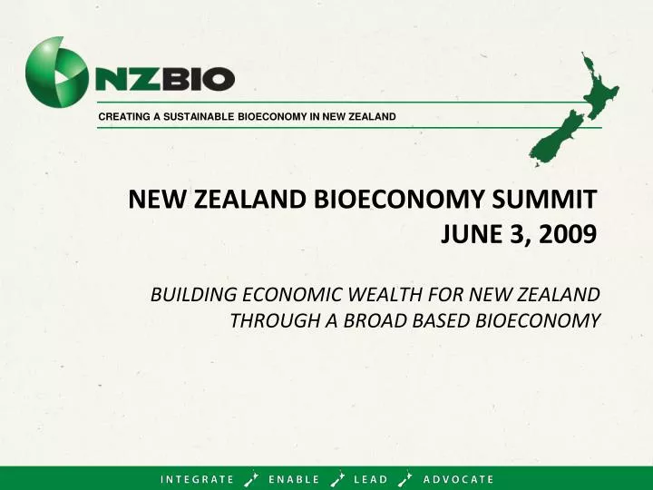 new zealand bioeconomy summit june 3 2009