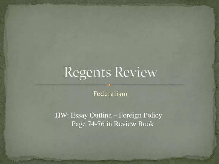 regents review