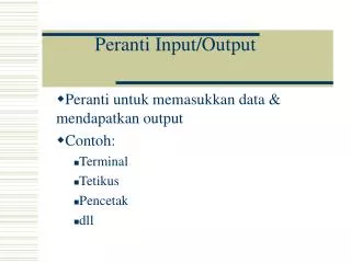 Peranti Input/Output