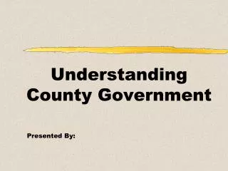 Understanding County Government