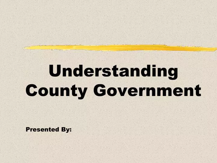 understanding county government