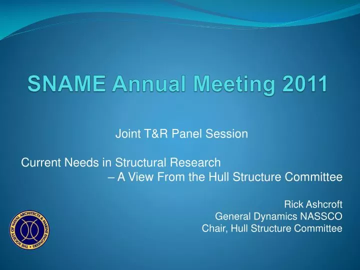 sname annual meeting 2011