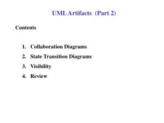 UML Artifacts (Part 2)