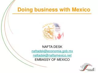 Doing business with Mexico
