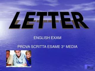 ENGLISH EXAM PROVA SCRITTA ESAME 3° MEDIA