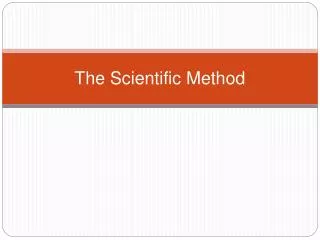 the scientific method