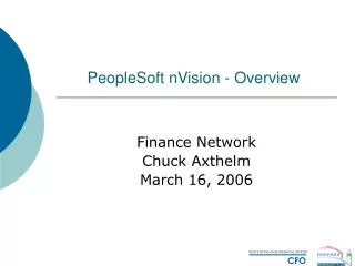 PeopleSoft nVision - Overview