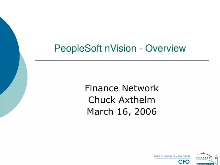 peoplesoft nvision overview