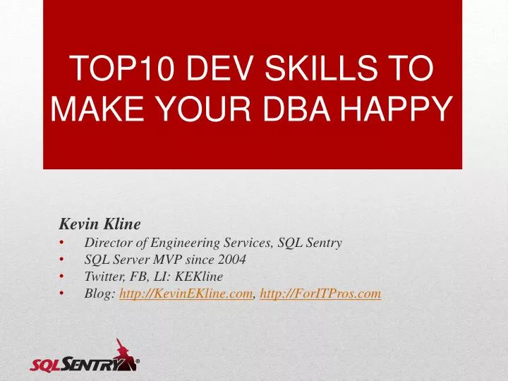 top10 dev skills to make your dba happy