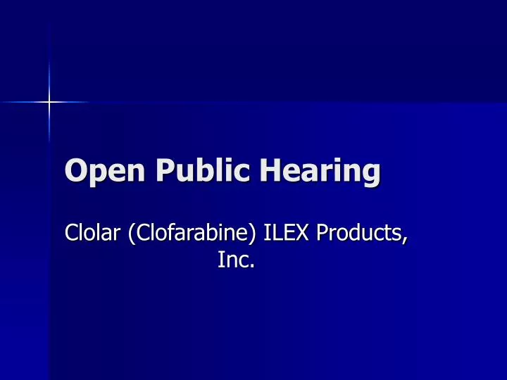 open public hearing