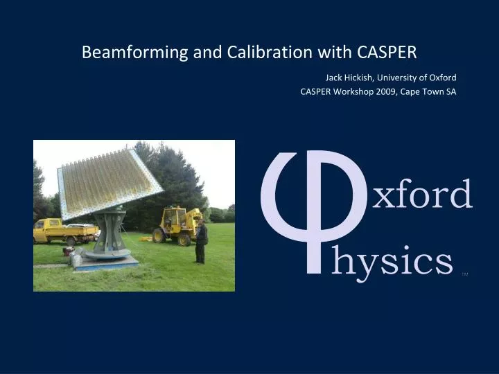 beamforming and calibration with casper