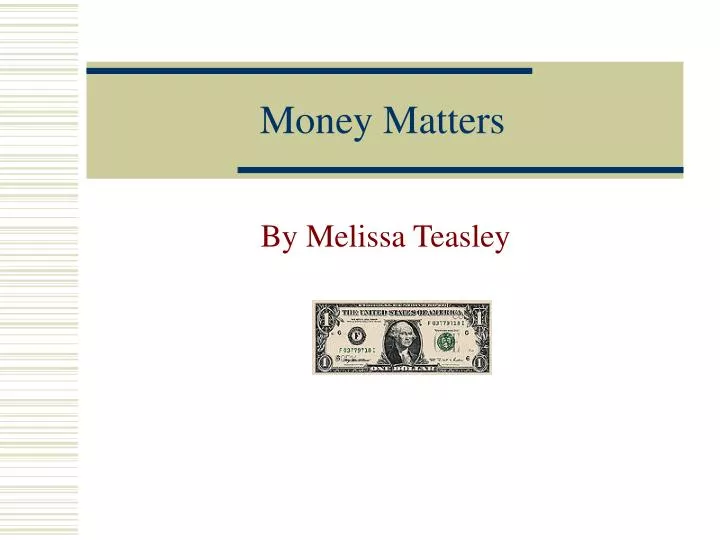 money matters