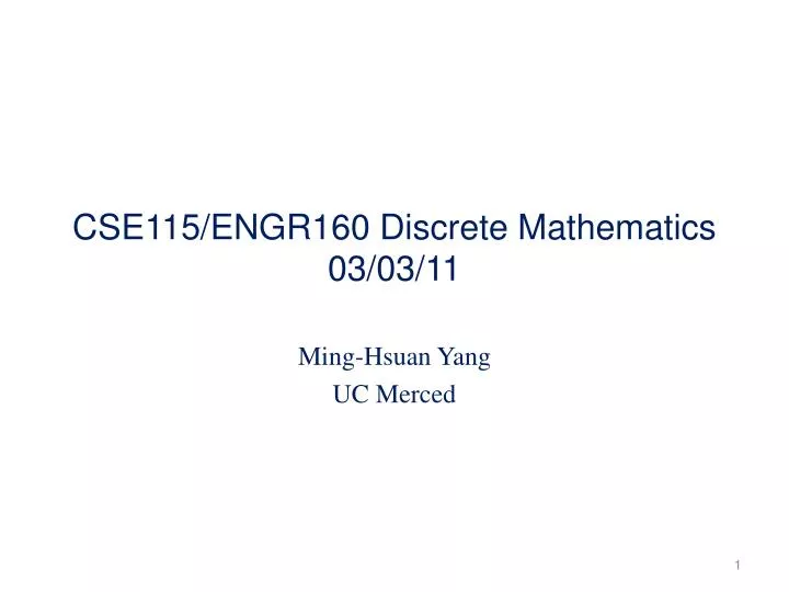 cse115 engr160 discrete mathematics 03 03 11