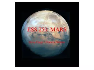 ESS 250: MARS