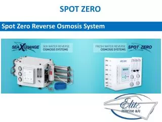 Spot Zero reverse osmosis system