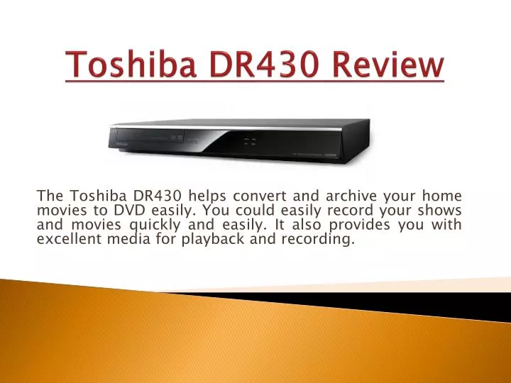 toshiba dr430 review