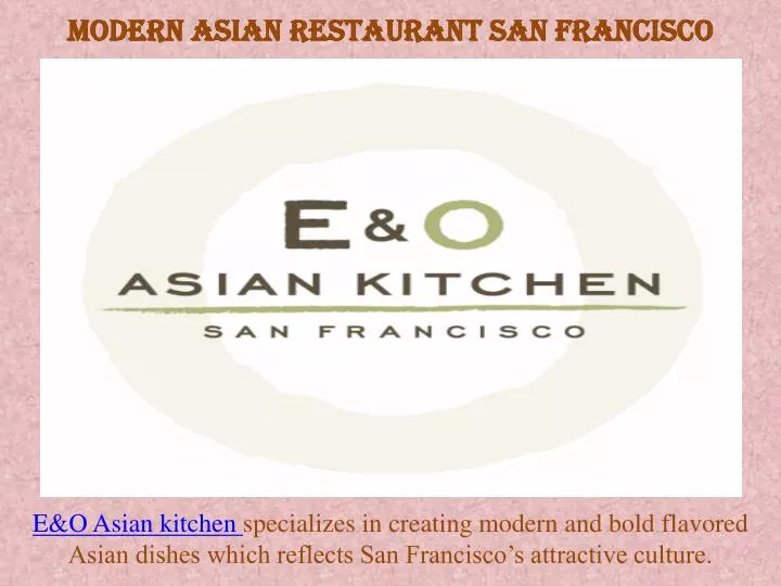 modern asian restaurant san francisco