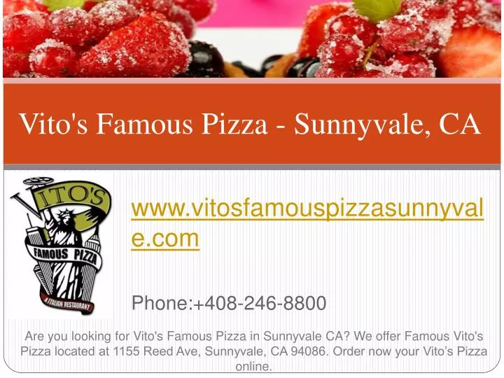 vito s famous pizza sunnyvale ca