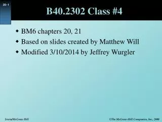 B40.2302 Class #4