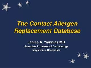 The Contact Allergen Replacement Database