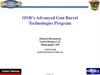 ONR’s Advanced Gun Barrel Technologies Program