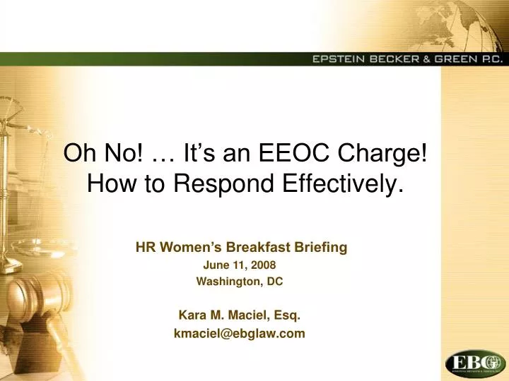 oh no it s an eeoc charge how to respond effectively