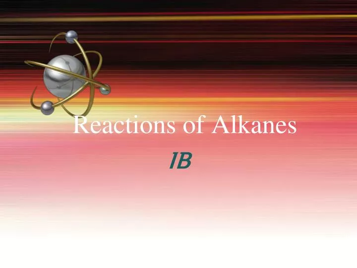 reactions of alkanes