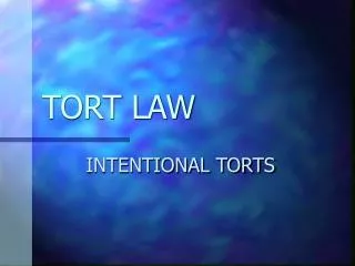 TORT LAW