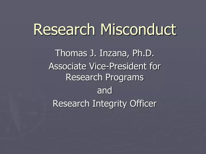 research misconduct